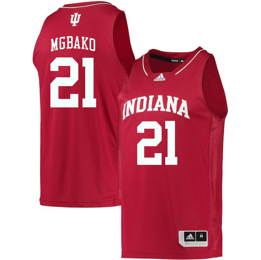 Men #21 Mackenzie Mgbako Indiana Hoosiers College Basketball Jerseys Stitched Sale-Crimson
